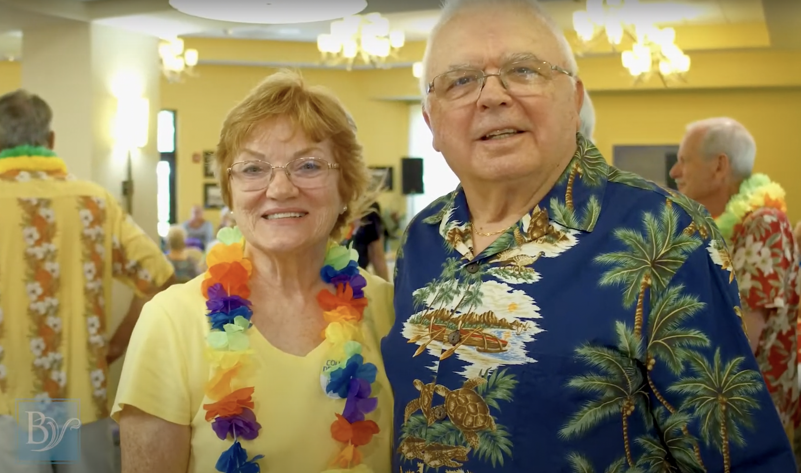 smiling couple with a positive aging mindset