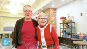 residents at buena vida christmas party